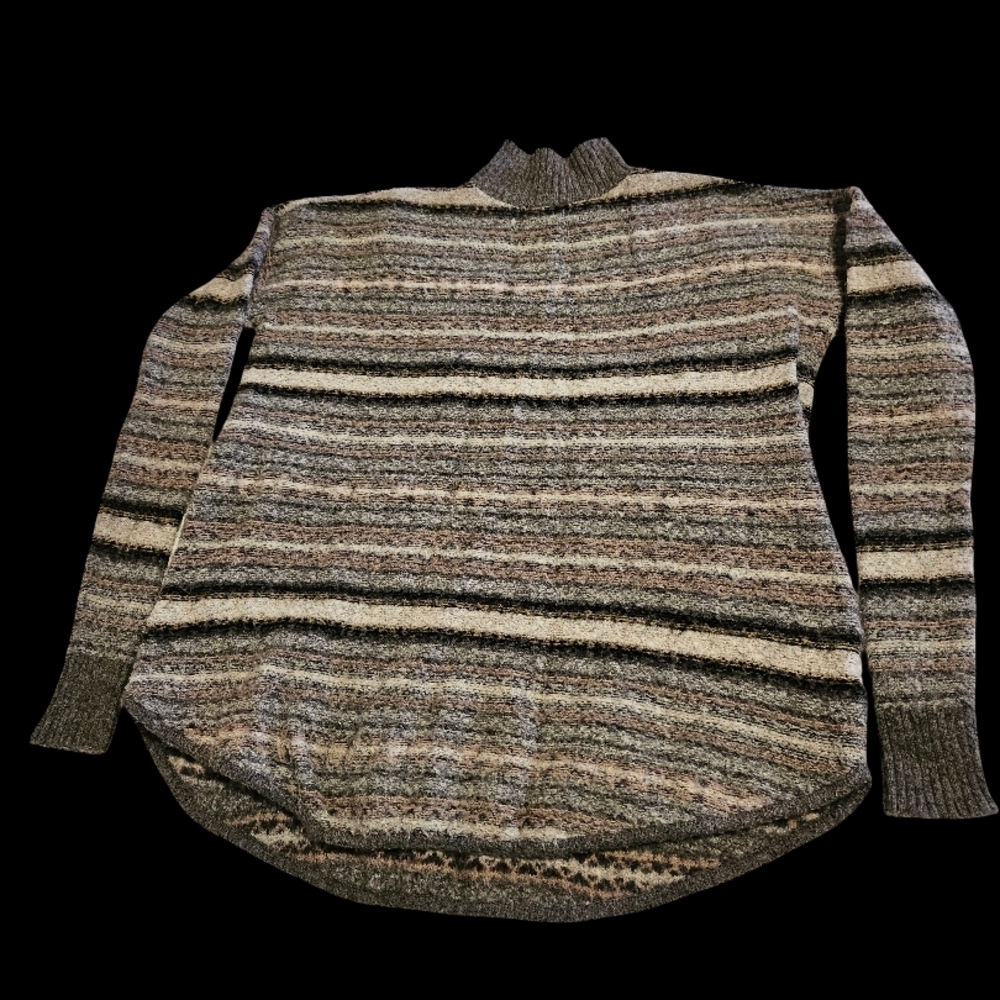 American Eagle Outfitters Multicolor Striped Turtleneck Sweater